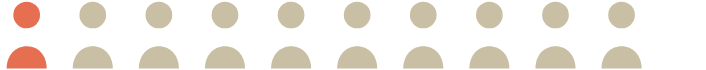 Ten person figures, one highlighted in coral and nine in muted tan: at a paid book fair, one in ten children can afford a book