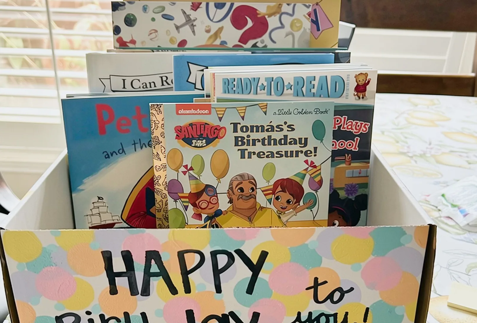 Brand-new books inside a Birthday Box